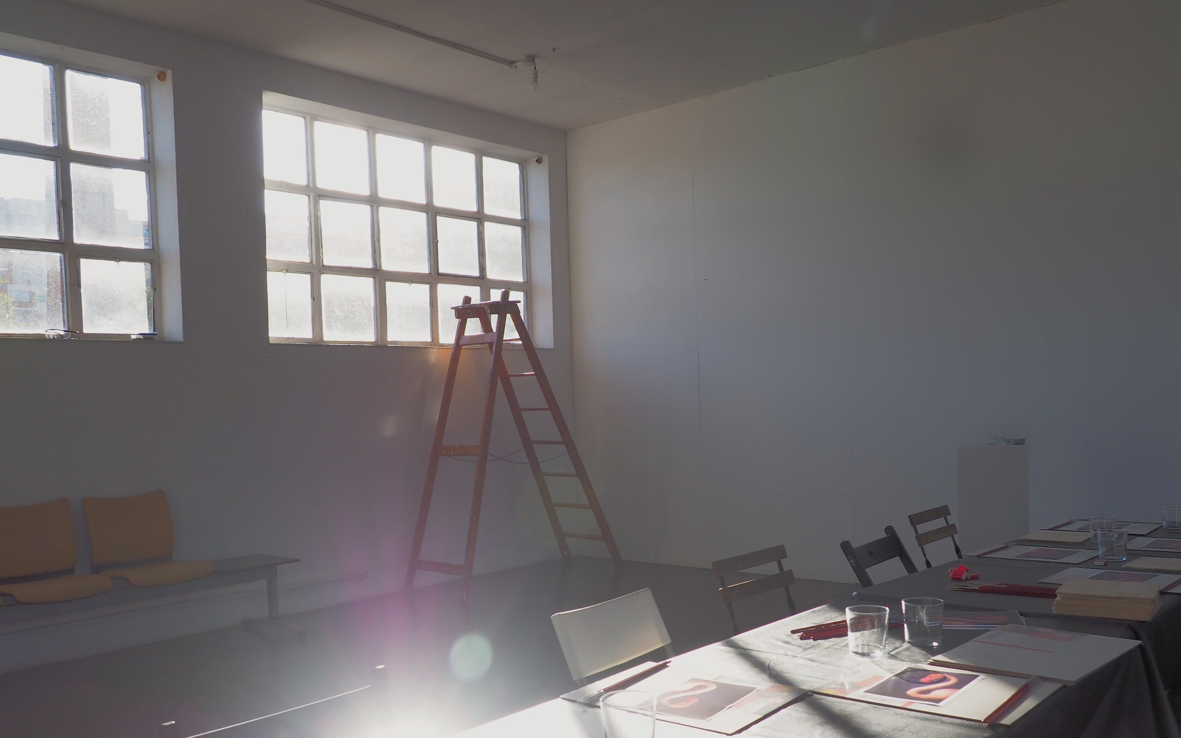 Senso Studio space prepared for an artist-led experience