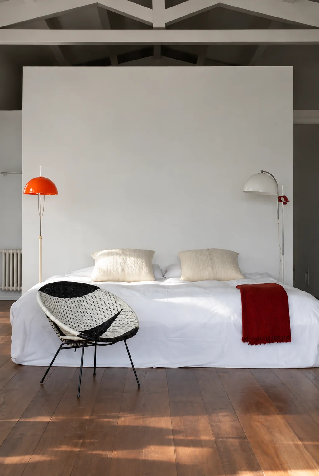 The same private bedroom before the artwork was placed